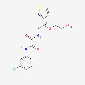 molecular formula C17H19ClN2O4S B2823944 N'-(3-chloro-4-methylphenyl)-N-[2-(2-hydroxyethoxy)-2-(thiophen-3-yl)ethyl]ethanediamide CAS No. 2034305-17-2