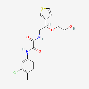N1-(3-chloro-4-methylphenyl)-N2-(2-(2-hydroxyethoxy)-2-(thiophen-3-yl)ethyl)oxalamide