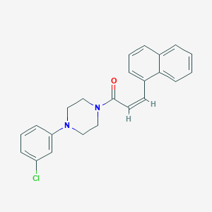 1-[4-(3-Chlorophenyl)piperazino]-3-(1-naphthyl)-2-propen-1-one