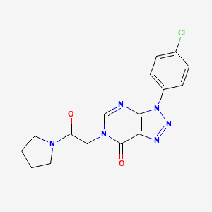 3-(4-Chlorophenyl)-6-(2-oxo-2-pyrrolidin-1-ylethyl)triazolo[4,5-d]pyrimidin-7-one