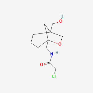 2-Chloro-N-[[1-(hydroxymethyl)-6-oxabicyclo[3.2.1]octan-5-yl]methyl]acetamide