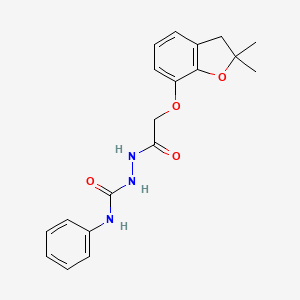 2-{2-[(2,2-dimethyl-2,3-dihydro-1-benzofuran-7-yl)oxy]acetyl}-N-phenyl-1-hydrazinecarboxamide