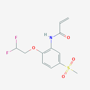 N-[2-(2,2-Difluoroethoxy)-5-methylsulfonylphenyl]prop-2-enamide
