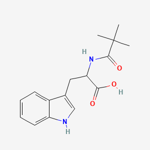 molecular formula C16H20N2O3 B2823988 3-(1H-Indol-3-yl)-2-pivalamidopropanoic acid CAS No. 1452571-77-5