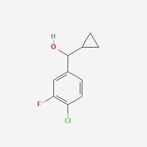 molecular formula C10H10ClFO B2824006 (4-Chloro-3-fluorophenyl)(cyclopropyl)methanol CAS No. 1443342-24-2