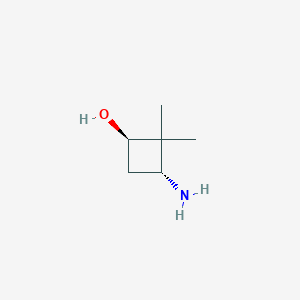 molecular formula C6H13NO B2824021 trans-3-Amino-2,2-dimethylcyclobutanol CAS No. 1434248-03-9