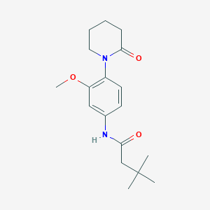 molecular formula C18H26N2O3 B2824033 N-[3-methoxy-4-(2-oxopiperidin-1-yl)phenyl]-3,3-dimethylbutanamide CAS No. 941978-59-2