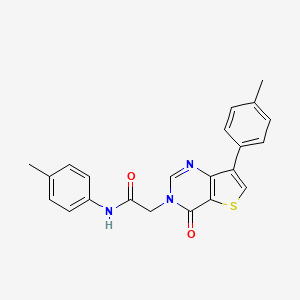 molecular formula C22H19N3O2S B2824036 N-(4-methylphenyl)-2-[7-(4-methylphenyl)-4-oxo-3H,4H-thieno[3,2-d]pyrimidin-3-yl]acetamide CAS No. 1207030-05-4