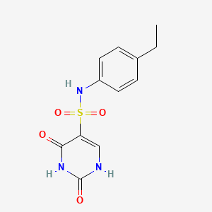 molecular formula C12H13N3O4S B2824103 N-(4-ethylphenyl)-2-hydroxy-6-oxo-1,6-dihydropyrimidine-5-sulfonamide CAS No. 897613-81-9