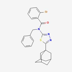 molecular formula C26H26BrN3OS B2824213 N-[5-(adamantan-1-yl)-1,3,4-thiadiazol-2-yl]-N-benzyl-2-bromobenzamide CAS No. 392320-41-1