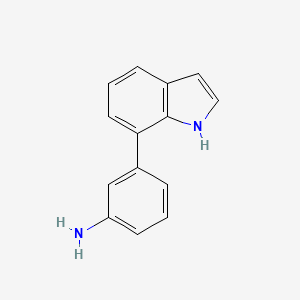 molecular formula C14H12N2 B2824217 3-(1H-Indol-7-yl)aniline CAS No. 1860918-07-5