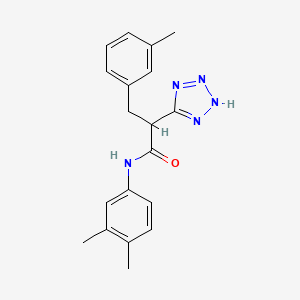 molecular formula C19H21N5O B2824226 N-(3,4-dimethylphenyl)-3-(3-methylphenyl)-2-(2H-1,2,3,4-tetrazol-5-yl)propanamide CAS No. 483993-86-8