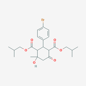 molecular formula C23H31BrO6 B282428 Bis(2-methylpropyl) 2-(4-bromophenyl)-4-hydroxy-4-methyl-6-oxocyclohexane-1,3-dicarboxylate 