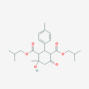molecular formula C24H34O6 B282435 Bis(2-methylpropyl) 4-hydroxy-4-methyl-2-(4-methylphenyl)-6-oxocyclohexane-1,3-dicarboxylate 