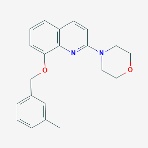 molecular formula C21H22N2O2 B2824366 4-(8-((3-Methylbenzyl)oxy)quinolin-2-yl)morpholine CAS No. 941903-39-5
