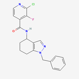 molecular formula C20H18ClFN4O B2824378 N-(1-benzyl-4,5,6,7-tetrahydro-1H-indazol-4-yl)-2-chloro-3-fluoropyridine-4-carboxamide CAS No. 1445690-87-8