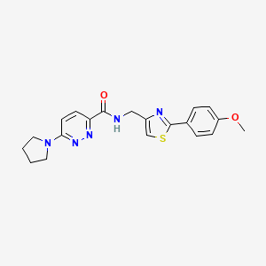 molecular formula C20H21N5O2S B2824380 N-((2-(4-methoxyphenyl)thiazol-4-yl)methyl)-6-(pyrrolidin-1-yl)pyridazine-3-carboxamide CAS No. 1421585-59-2
