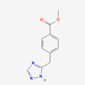 molecular formula C11H11N3O2 B2824387 Methyl 4-((1H-1,2,4-triazol-3-yl)methyl)benzoate CAS No. 1785765-04-9