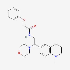 molecular formula C24H31N3O3 B2824403 N-[2-(1-methyl-1,2,3,4-tetrahydroquinolin-6-yl)-2-(morpholin-4-yl)ethyl]-2-phenoxyacetamide CAS No. 922113-24-4