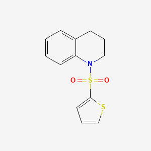 molecular formula C13H13NO2S2 B2824430 1-(thiophene-2-sulfonyl)-1,2,3,4-tetrahydroquinoline CAS No. 329795-81-5