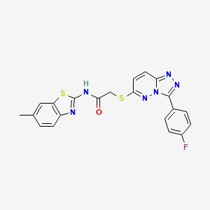 2-((3-(4-fluorophenyl)-[1,2,4]triazolo[4,3-b]pyridazin-6-yl)thio)-N-(6-methylbenzo[d]thiazol-2-yl)acetamide