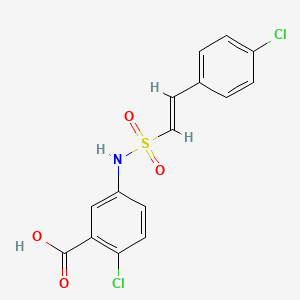 2-chloro-5-[[(E)-2-(4-chlorophenyl)ethenyl]sulfonylamino]benzoic acid