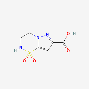 1,1-dioxo-2H,3H,4H-1lambda6-pyrazolo[1,5-e][1,2,5]thiadiazine-7-carboxylic acid