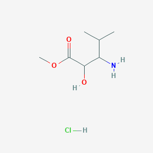 molecular formula C7H16ClNO3 B2824445 Methyl 3-amino-2-hydroxy-4-methylpentanoate hydrochloride CAS No. 123206-28-0