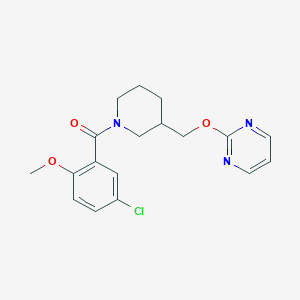 (5-Chloro-2-methoxyphenyl)-[3-(pyrimidin-2-yloxymethyl)piperidin-1-yl]methanone