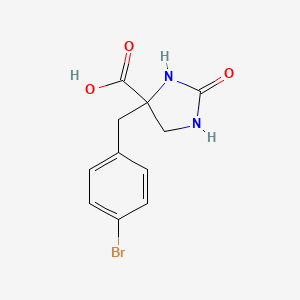 4-[(4-Bromophenyl)methyl]-2-oxoimidazolidine-4-carboxylic acid