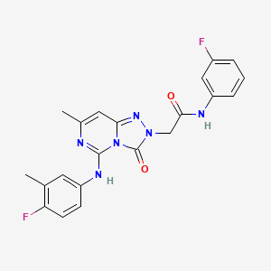 2-[5-(4-fluoro-3-methylanilino)-7-methyl-3-oxo[1,2,4]triazolo[4,3-c]pyrimidin-2(3H)-yl]-N~1~-(3-fluorophenyl)acetamide
