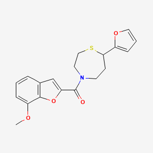 (7-(Furan-2-yl)-1,4-thiazepan-4-yl)(7-methoxybenzofuran-2-yl)methanone