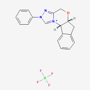 (5aR,10bS)-2-Phenyl-4,5a,6,10b-tetrahydro-2H-indeno[2,1-b][1,2,4]triazolo[4,3-d][1,4]oxazin-11-ium tetrafluoroborate
