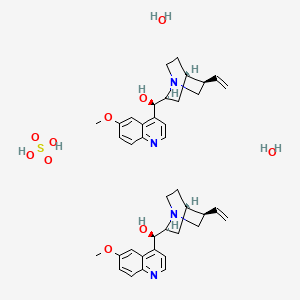 molecular formula C40H52N4O9S B2824479 Quinine hemisulfate monohydrate CAS No. 207671-44-1