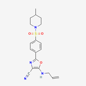 5-(Allylamino)-2-(4-((4-methylpiperidin-1-yl)sulfonyl)phenyl)oxazole-4-carbonitrile