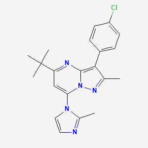5-tert-butyl-3-(4-chlorophenyl)-2-methyl-7-(2-methyl-1H-imidazol-1-yl)pyrazolo[1,5-a]pyrimidine