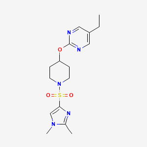 2-[1-(1,2-Dimethylimidazol-4-yl)sulfonylpiperidin-4-yl]oxy-5-ethylpyrimidine