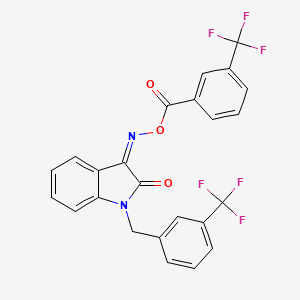 3-({[3-(trifluoromethyl)benzoyl]oxy}imino)-1-[3-(trifluoromethyl)benzyl]-1,3-dihydro-2H-indol-2-one