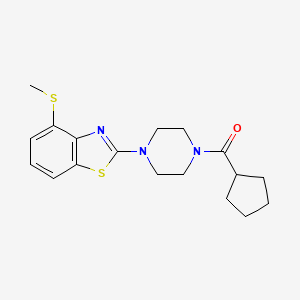 Cyclopentyl(4-(4-(methylthio)benzo[d]thiazol-2-yl)piperazin-1-yl)methanone