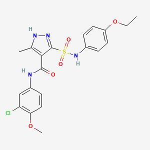 N-(3-chloro-4-methoxyphenyl)-5-[(4-ethoxyphenyl)sulfamoyl]-3-methyl-1H-pyrazole-4-carboxamide