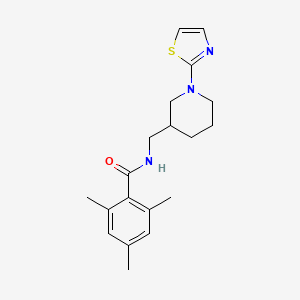 2,4,6-trimethyl-N-((1-(thiazol-2-yl)piperidin-3-yl)methyl)benzamide