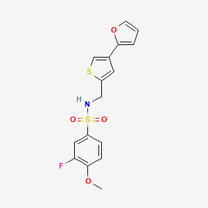 3-fluoro-N-{[4-(furan-2-yl)thiophen-2-yl]methyl}-4-methoxybenzene-1-sulfonamide