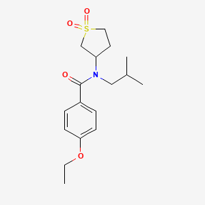 molecular formula C17H25NO4S B2824523 N-(1,1-dioxidotetrahydrothiophen-3-yl)-4-ethoxy-N-isobutylbenzamide CAS No. 874788-49-5