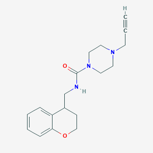 molecular formula C18H23N3O2 B2824528 N-(3,4-Dihydro-2H-chromen-4-ylmethyl)-4-prop-2-ynylpiperazine-1-carboxamide CAS No. 1607278-13-6
