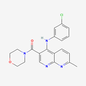 molecular formula C20H19ClN4O2 B2824540 N-(3-chlorophenyl)-7-methyl-3-(morpholine-4-carbonyl)-1,8-naphthyridin-4-amine CAS No. 1251587-06-0