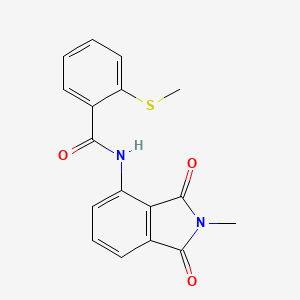 molecular formula C17H14N2O3S B2824545 N-(2-methyl-1,3-dioxoisoindolin-4-yl)-2-(methylthio)benzamide CAS No. 896349-71-6