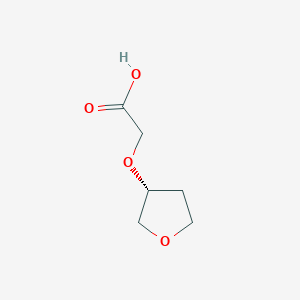 molecular formula C6H10O4 B2824552 2-[(3R)-Oxolan-3-yl]oxyacetic acid CAS No. 2171182-32-2