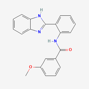 molecular formula C21H17N3O2 B2824563 N-[2-(1H-1,3-benzodiazol-2-yl)phenyl]-3-methoxybenzamide CAS No. 313275-15-9