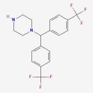1-(Bis[4-(trifluoromethyl)phenyl]methyl)piperazine