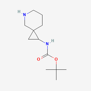 molecular formula C12H22N2O2 B2824567 tert-Butyl (5-azaspiro[2.5]octan-1-yl)carbamate CAS No. 1428547-17-4